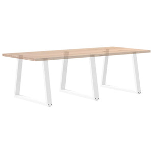 vidaXL Dining Table Legs V-Shape 3 pcs White 100x(72-73.3) cm Steel