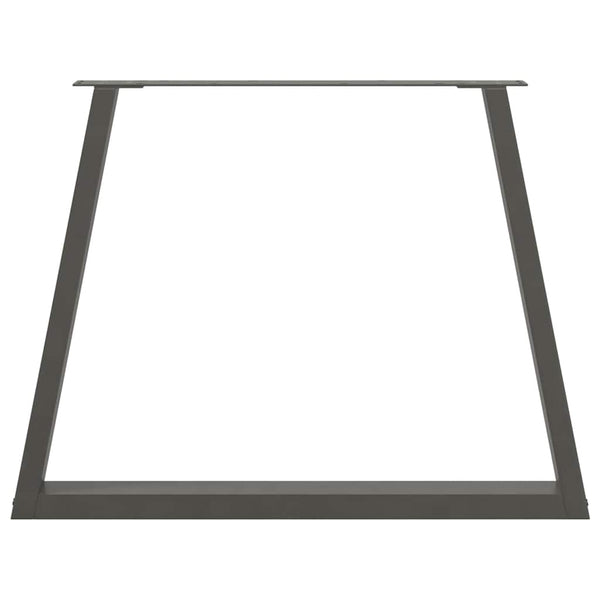 vidaXL Dining Table Legs V-Shape 3 pcs Anthracite 100x(72-73.3) cm Steel