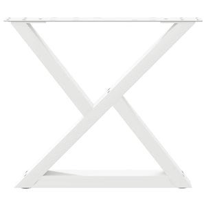 vidaXL Coffee Table Legs 2 pcs White 50x(42-43.3) cm Steel