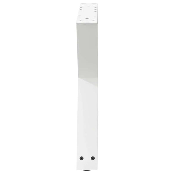 vidaXL Coffee Table Legs 2 pcs White 50x(42-43.3) cm Steel