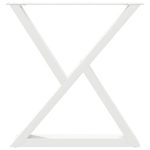 vidaXL Dining Table Legs 2 pcs White 70x(72-73.3) cm Steel