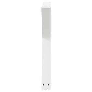 vidaXL Dining Table Legs 2 pcs White 70x(72-73.3) cm Steel