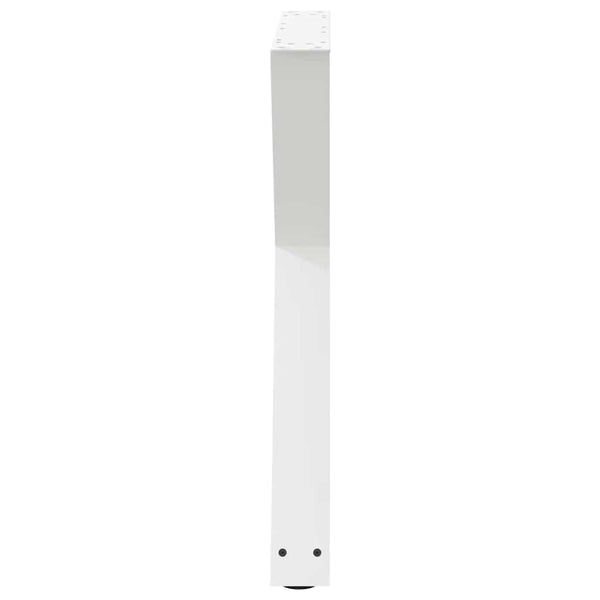 vidaXL Dining Table Legs 2 pcs White 70x(72-73.3) cm Steel
