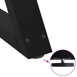 vidaXL Dining Table Legs 2 pcs Black 80x(72-73.3) cm Steel