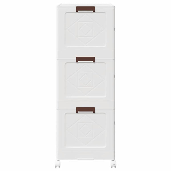 vidaXL Storage Box with Wheels Stackable 3-Tier 75 L
