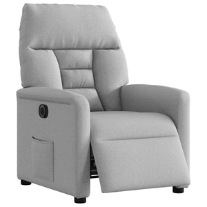 vidaXL Electric Recliner Cloud Grey Fabric