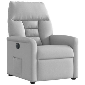 vidaXL Electric Recliner Cloud Grey Fabric