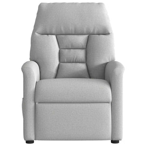 vidaXL Electric Recliner Cloud Grey Fabric