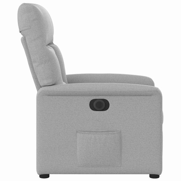 vidaXL Electric Recliner Cloud Grey Fabric