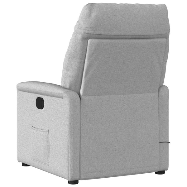 vidaXL Electric Recliner Cloud Grey Fabric