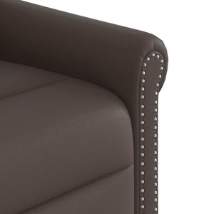 vidaXL Electric Recliner Glossy Brown Faux Leather