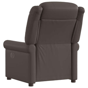 vidaXL Electric Recliner Glossy Brown Faux Leather
