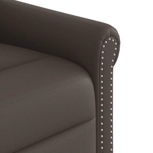 vidaXL Recliner Glossy Brown Faux Leather