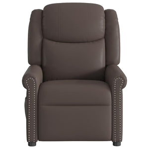 vidaXL Recliner Glossy Brown Faux Leather