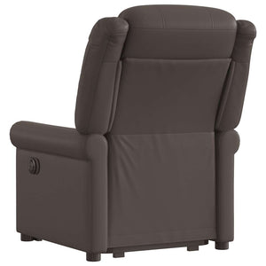 vidaXL Recliner Glossy Brown Faux Leather