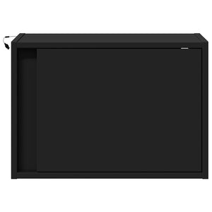 Wand-Nachttisch mit LED Schwarz