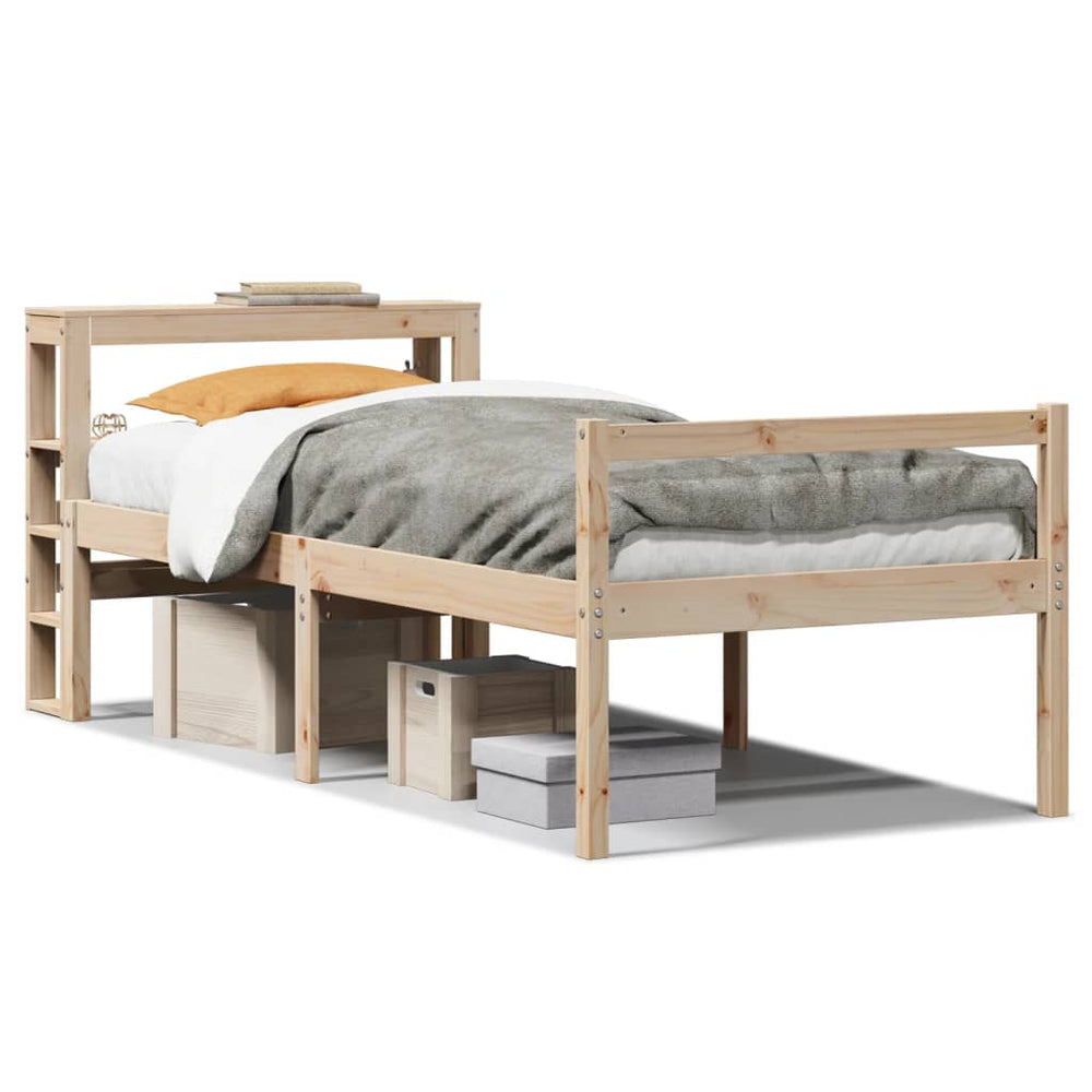 vidaXL Senior Bed Frame with Headboard, without Mattress, 90x190 cm