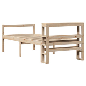vidaXL Senior Bed Frame with Headboard, without Mattress, 90x190 cm