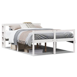 vidaXL Senior Bed with Headboard without Mattress White 120x190 cm