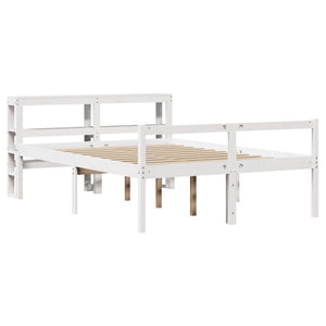 vidaXL Senior Bed with Headboard without Mattress White 120x190 cm