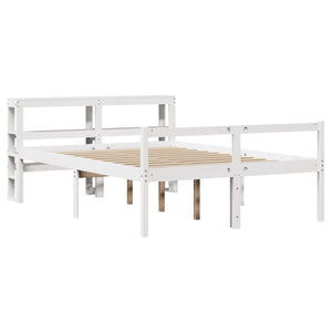 vidaXL Senior Bed with Headboard without Mattress White 140x190 cm