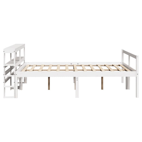 vidaXL Senior Bed with Headboard without Mattress White 140x190 cm