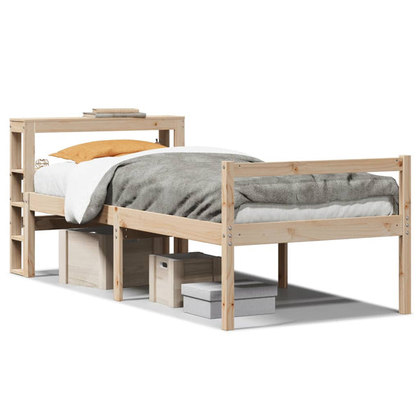 vidaXL Senior Bed with Headboard 100x200 cm Solid Pine Wood