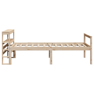 vidaXL Senior Bed with Headboard 100x200 cm Solid Pine Wood