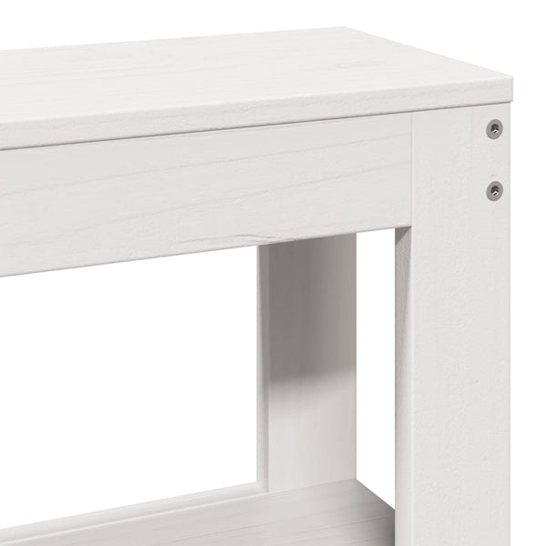 vidaXL Senior Bed Frame with Headboard without Mattress White 120x200 cm