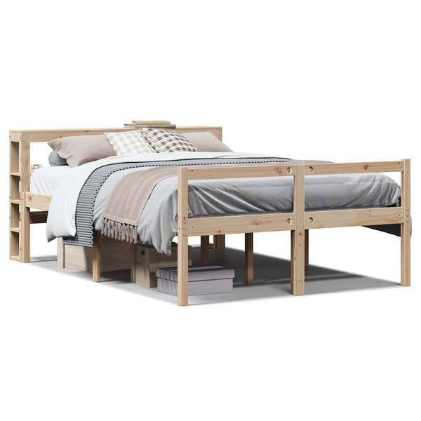 vidaXL Senior Bed Frame with Headboard without Mattress 160x200 cm