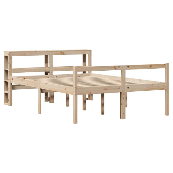 vidaXL Senior Bed Frame with Headboard without Mattress 160x200 cm