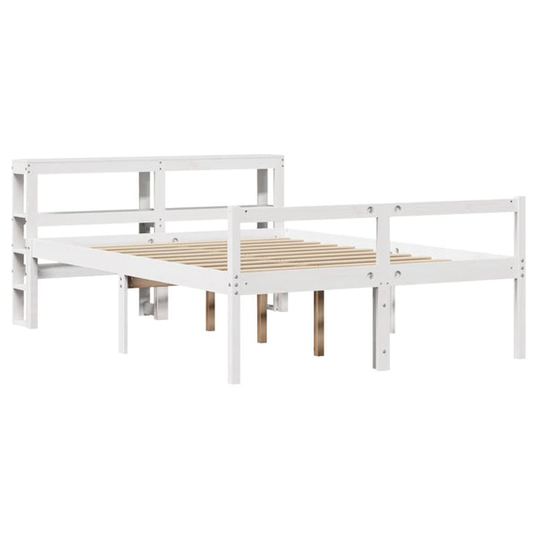 vidaXL Senior Bed with Headboard without Mattress White 160x200 cm