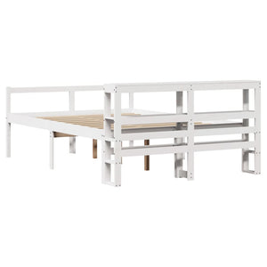 vidaXL Senior Bed with Headboard without Mattress White 160x200 cm