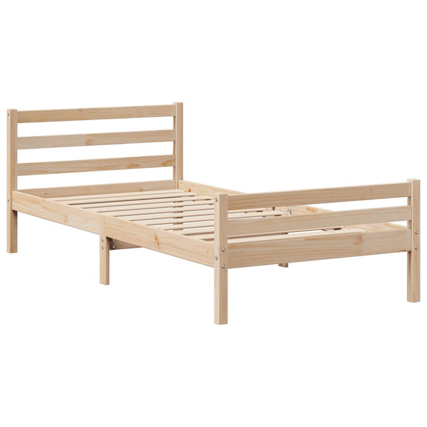vidaXL Bed Frame with Headboard without Mattress 90x200 cm