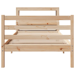 vidaXL Bed Frame with Headboard without Mattress 100x200 cm
