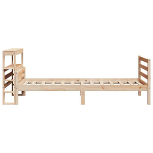 vidaXL Bed Frame with Headboard without Mattress 100x200 cm
