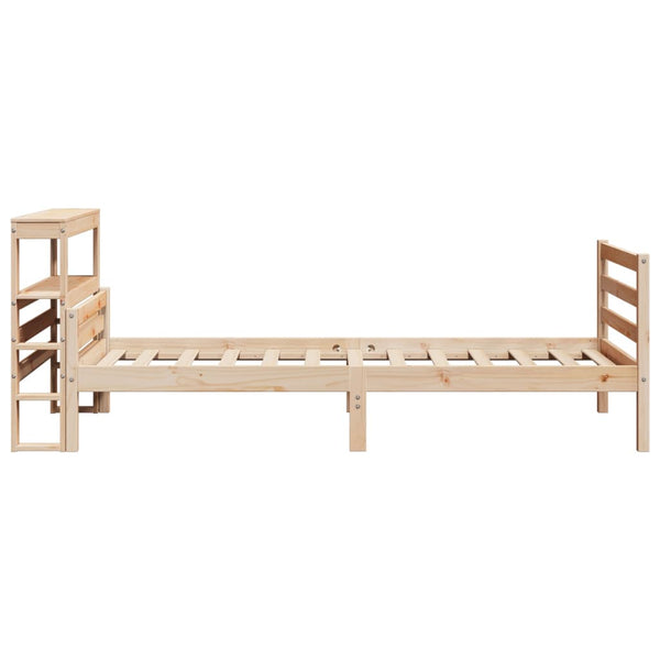vidaXL Bed Frame with Headboard without Mattress 100x200 cm