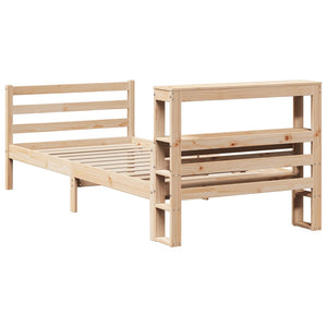vidaXL Bed Frame with Headboard without Mattress 100x200 cm