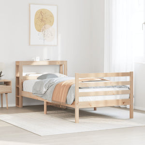 vidaXL Bed Frame with Headboard without Mattress 100x200 cm