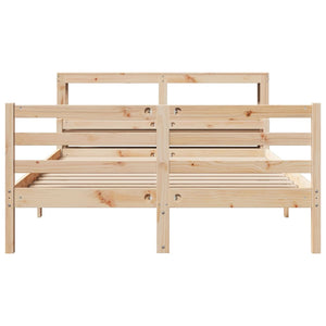 vidaXL Bed Frame with Headboard without Mattress 140x200 cm