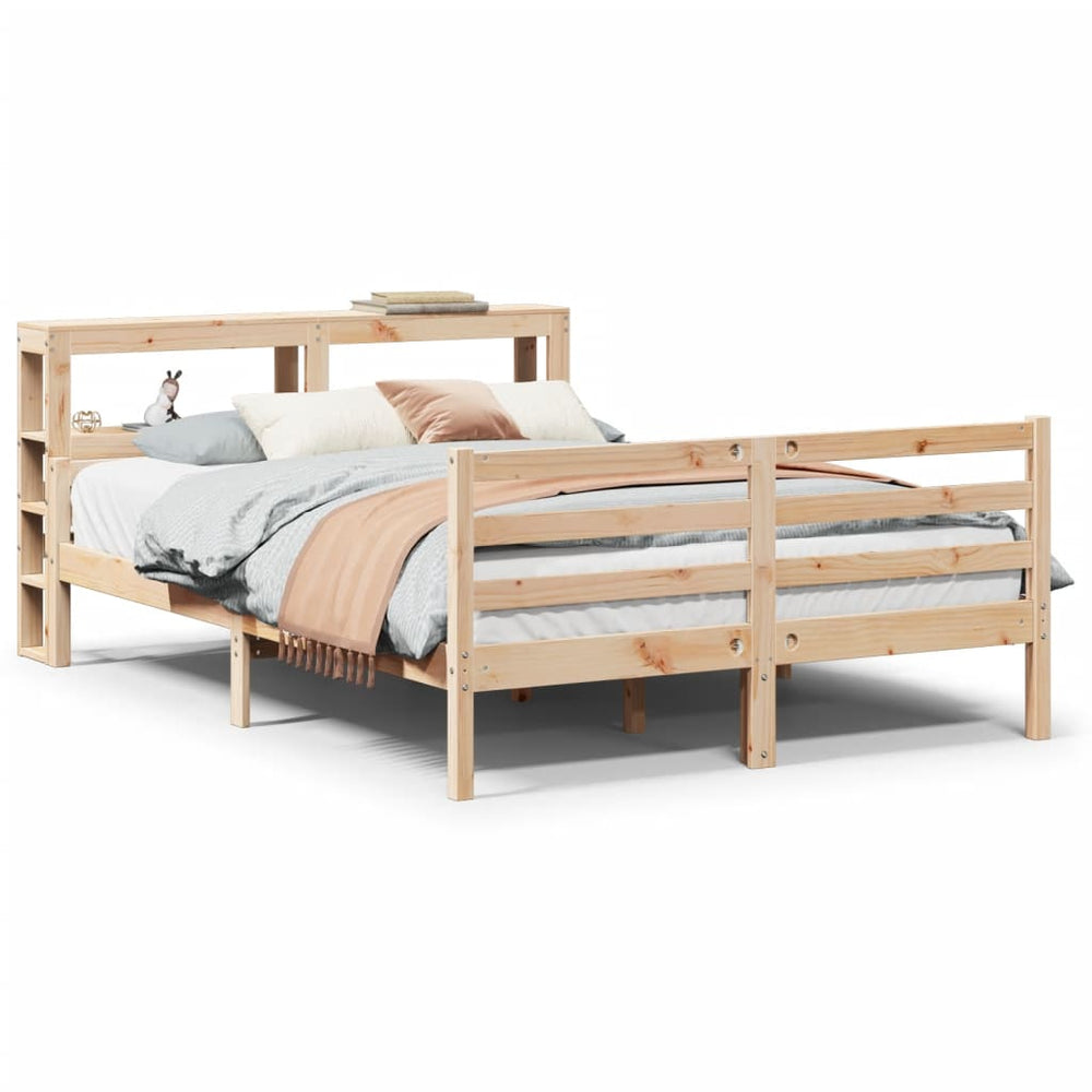 vidaXL Bed Frame with Headboard without Mattress 150x200 cm