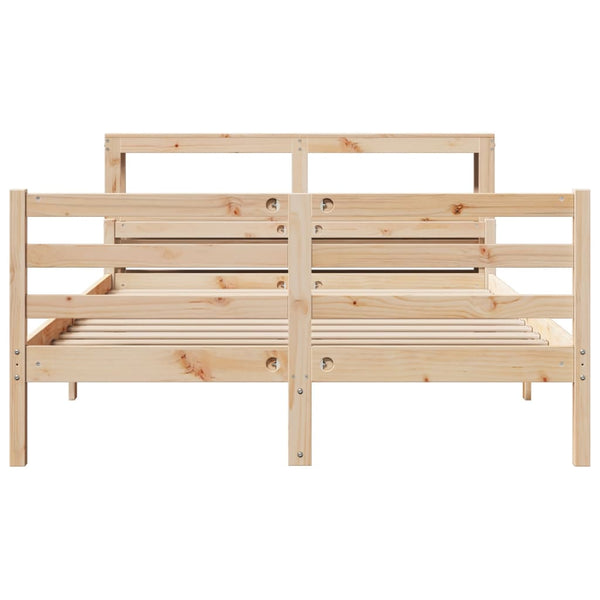 vidaXL Bed Frame with Headboard without Mattress 150x200 cm