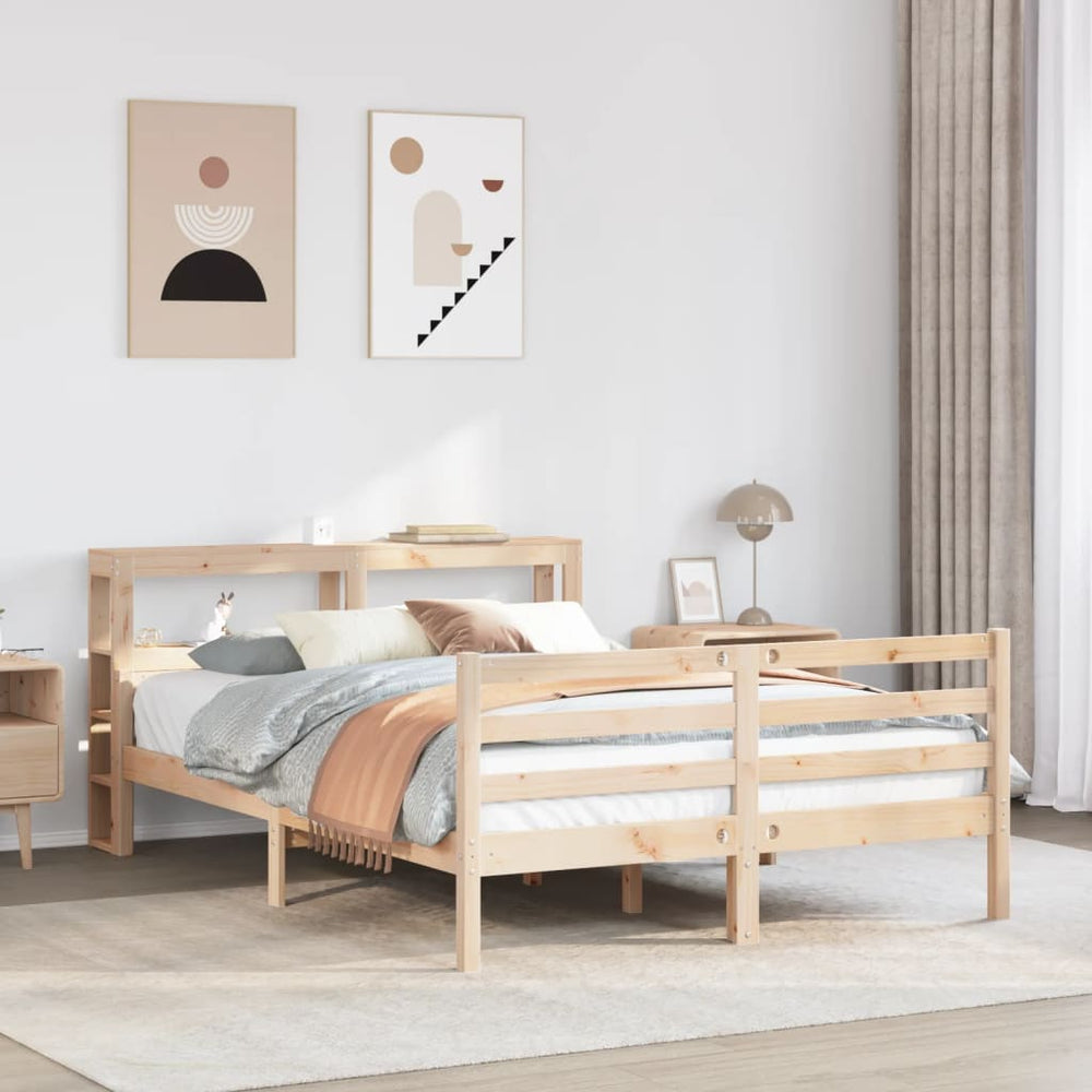 vidaXL Bed Frame with Headboard without Mattress 150x200 cm