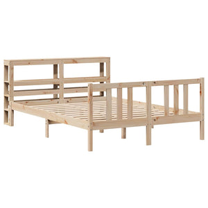 vidaXL Bed Frame with Headboard, No Mattress, 120x200 cm