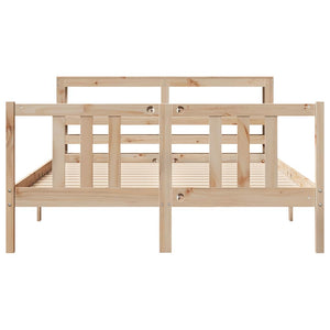 vidaXL Bed Frame with Headboard, No Mattress, 120x200 cm