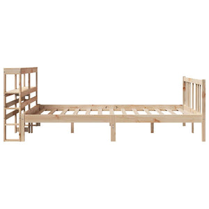 vidaXL Bed Frame with Headboard, No Mattress, 120x200 cm