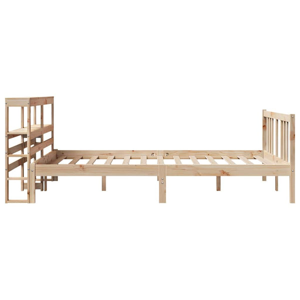 vidaXL Bed Frame with Headboard, No Mattress, 120x200 cm