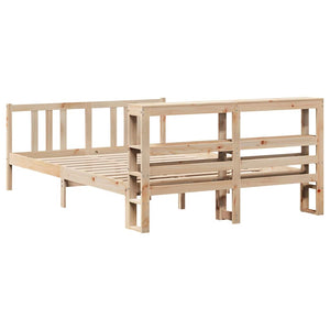 vidaXL Bed Frame with Headboard, No Mattress, 120x200 cm