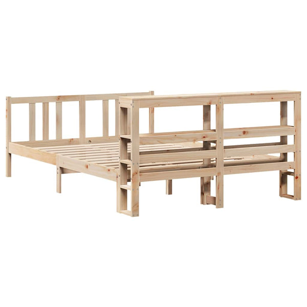 vidaXL Bed Frame with Headboard, No Mattress, 120x200 cm