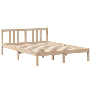 vidaXL Bed Frame with Headboard, No Mattress, 120x200 cm